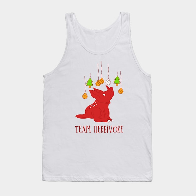 Vegan Christmas - Vegetarian Xmas - Team Herbivore Tank Top by WaBastian